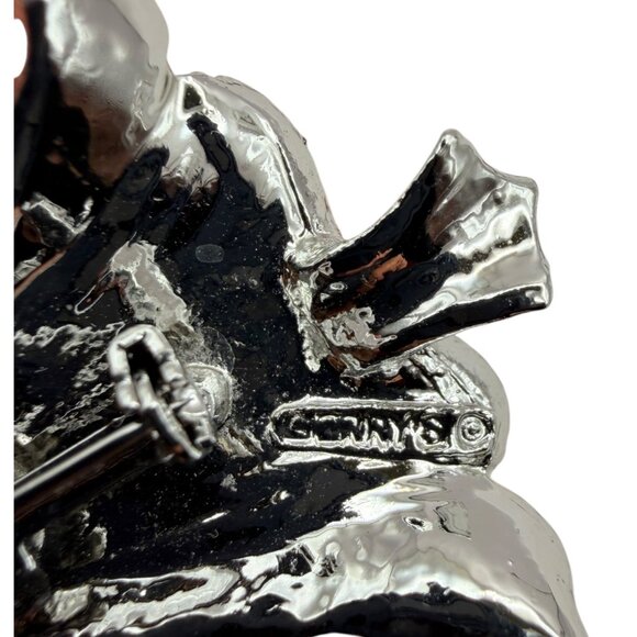 VNTG Gerrys Christmas Tree Brooch w/ Blue Star Topper & Multicolor Rhinestones - Picture 8 of 8